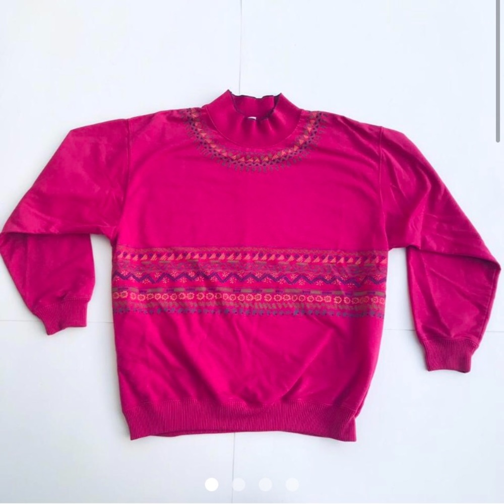 Vintage 90s Long Sleeve Mock Neck Light
